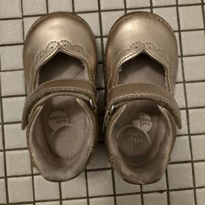 Stride Rite Gold Leather Mary Janes